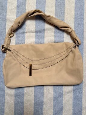 Banana Republic Beige Shoulder Bag with Knotted Strap